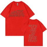 Arctic Monkey Letter Graphic Print T Shirt Men's Fashion O-N