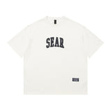 Men T Shirt Letter Patch Embroidered Crew Neck Hip Hop