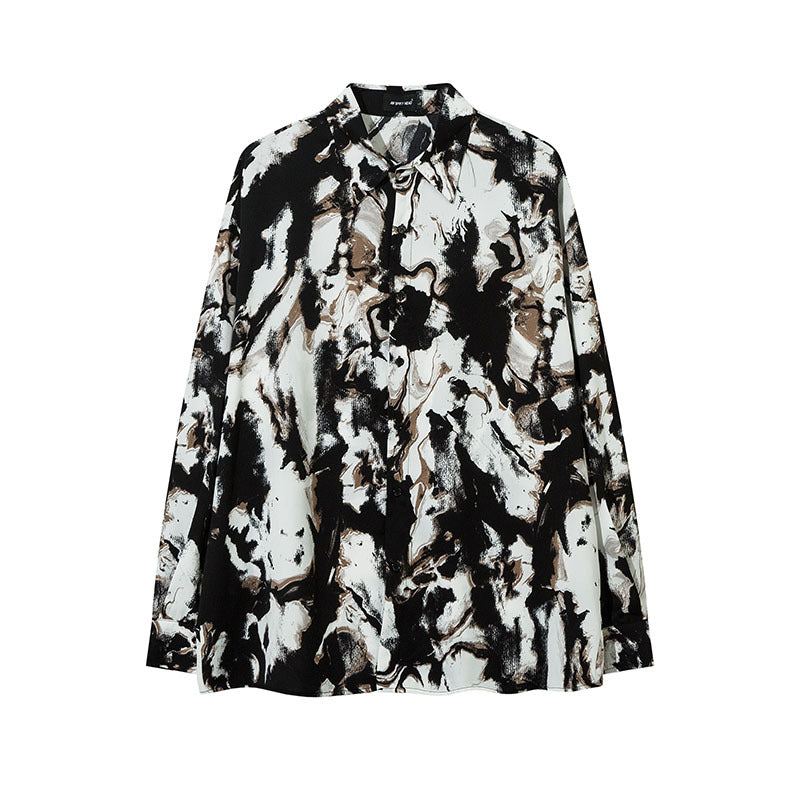 Unisex Vintage Shirt Autumn/Winter Thin Long Sleeve Shirt