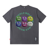 Men T Shirt Cartoon Printed Short Sleeve T-shirt