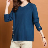 Women Knitwear Autumn and Winter round Neck Knitwear Loose Style Sweater