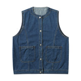 Men Vest Denim Vest Casual Vest