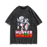 Full-time hunter anime T-shirt short sleeve summer wash do old loose