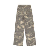 Men Sweatpants Workwear Camouflage Pants Multi-Pocket Camouflage Tactical Pants Sports Straight Trousers