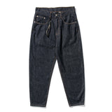 Men Jeans Straight Wide Leg Jeans Men's Retro Loose Trousers