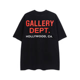 Gallery Dept T Shirts Spring/Summer Gallery Dept City Poster Printing Loose Half Sleeve Short Sleeve