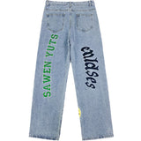 Men Jeans Hiphop Pants Men's Autumn and Winter Hip Hop Denim Trousers