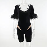 Women Tops Slim Fit One-Piece Shorts Spring