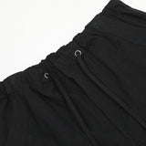 Men Sweatpants Pleated Casual Pants Men's Pocket Straight-Leg Trousers Drawstring Jogger Pants