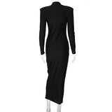 Women Dresses Summer round Neck, Slim-Fit, Long-Sleeved Dress