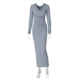 Women Dresses Winter Slim-Fit Hood Sports and Leisure Dress