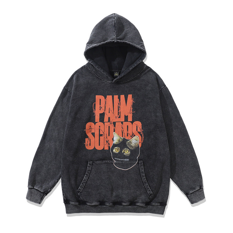 Men Hoodie Vintage Sweater Men's and Women's Oversize Hiphop Hooded Jacket