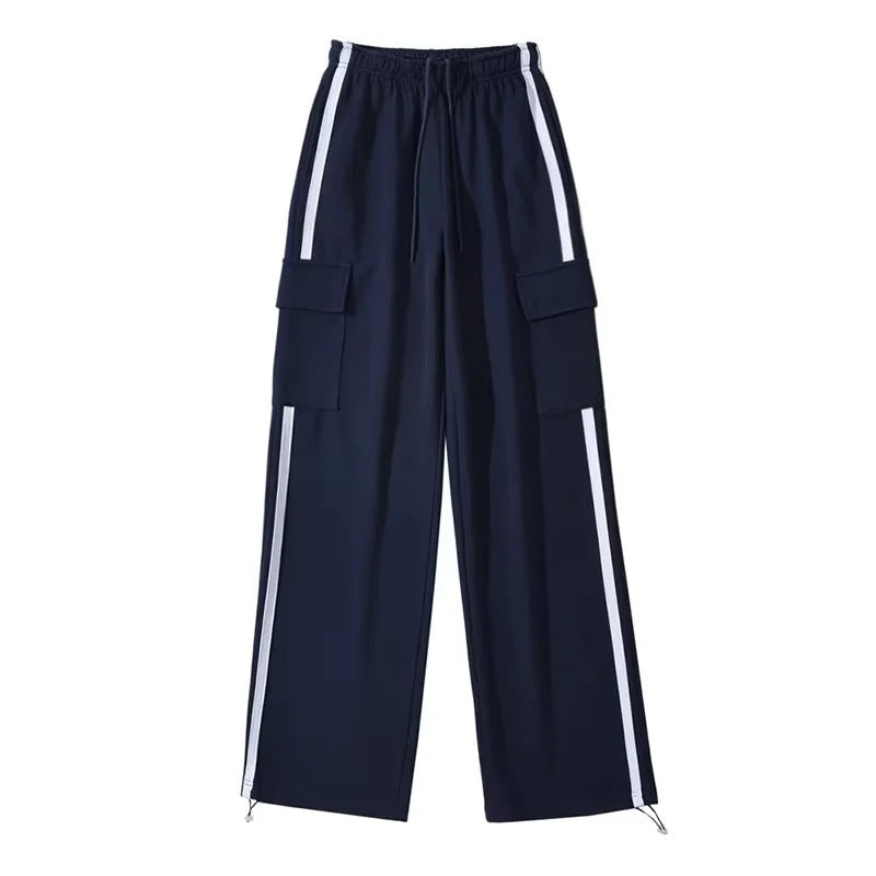 Women Sweatpants Retro Loose Straight Wide Leg Pants