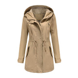 Women Trench Coat Anorak Women Spring and Autumn Coat Loose