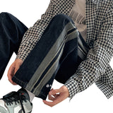 Men Jeans Loose Straight Jeans Wide Leg Pants