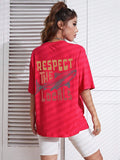 Respect The Locals Shark Tshirts Women Street Hip Hop Clothes