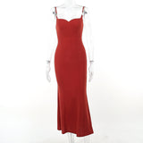 Women Dresses Spring Satin Camisole Gown