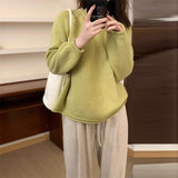 Women Knitwear Autumn and Winter round Neck Knitwear Loose Sweater