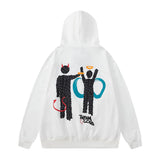 Men Hoodie Retro Hooded Couple's Tops