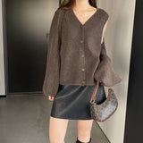 Women Knitted Two-Piece Set Autumn Two-Piece Solid Color Short Vest Top Suit Z809