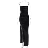 Women Dresses Winter Sexy Slit Slim Fit Dress