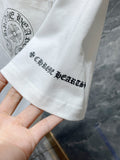 CHH Chrome Hearts T Shirts Big Horseshoe Cruciate Flower Sanskrit Short Sleeve T-shirt