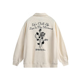 Unisex Hoodie Autumn Loose Embroidered Striped Sweater