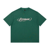 Men T Shirt Washed Distressed Short Sleeve Printed T-shirt