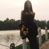 Women Dresses Summer Dress Sexy Backless Spaghetti Straps Slim Fit Dress