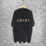 Amiri T-shirt Washed and Worn Retro Short Sleeve T-shirt