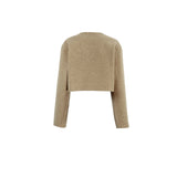 Women Trench Coat Woolen Coat O-neck Short Casual Loose Autumn Winter Retro