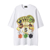 Men T Shirt Vintage Print Short Sleeves T-shirt