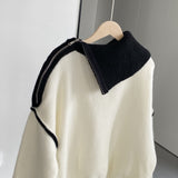 Women Winter Knitted Sweater Autumn Sweater Long Sleeve Zipper Sweater R8922
