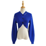 Women Sweater Knitwear Spring Button Cardigan Short Knitwear