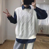 Women Knitted Pullover round Neck Knitted Sweater Vest