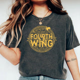 Retro Fourth Wing T-shirt Basgiath War College Shirt Dragon