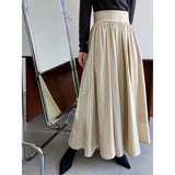 Women Skirt A- line Pleated Skirt Long Skirt Spring Umbrella Skirt