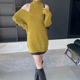 Women Knitted Two-Piece Set Autumn and Winter Turtleneck Sweater 5t5156