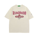 Men T Shirt Couple Short Sleeve T-shirt American Style Hip Hop Vintage Retro Half Sleeve Tee Men and Women