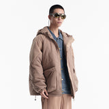 Unisex Winter Cotton Coat Three-Dimensional Pocket Decorative Hooded Cotton-Padded Coat