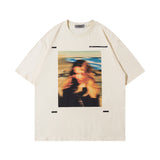 Men T Shirt Abstract Printing Men's Short-Sleeved T-shirt