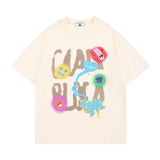 Men T Shirt Graffiti Short Sleeve T-shirt Men and Women Loose Couple Casual Tee