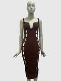 Women Evening Dress Bandage Dress Hollow Dress New Backless Bandage Gown