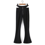 Women Sweatpants Spring Trousers Hollow-out Casual Pants