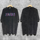 Amiri T-shirt Washed and Worn Retro Short Sleeve T-shirt