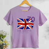 Inspired by Queen's Platinum Jubilee 2022 Elizabeth 70 Years T-shirt British T-shirt plus Size Short Sleeve Summer