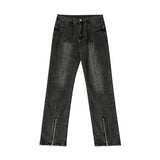Men Jeans Vintage Washed Straight Jeans
