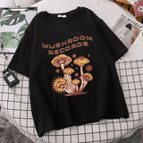 Retro Trippy Mushroom Cute T Shirts O-neck Casual Summer