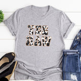 Cowgirl Vintage Boho Cute Funny T-shirt Yee Haw Cow Print