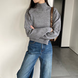 Women Winter Knitted Sweater Sweater Women's Short Autumn and Winter Top 8t8289